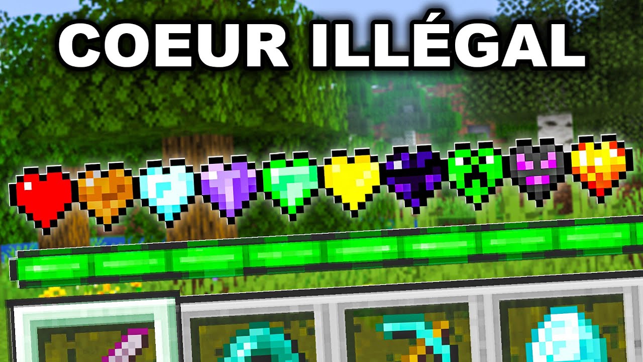J'ai TRICHÉ avec des COEURS ILLÉGALS sur Minecraft !