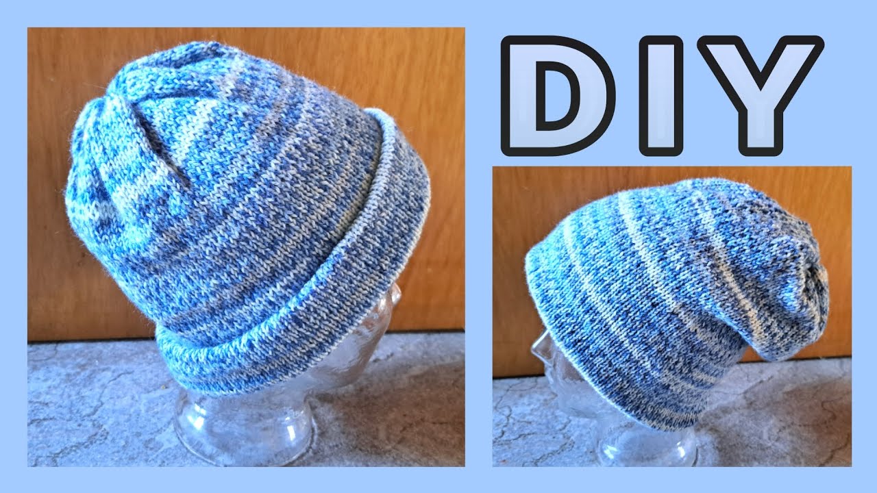 Mütze aus Sockenwolle stricken ▪︎ Ohne Zu - oder Abnahmen  • DIY  * Julebuergerfee 