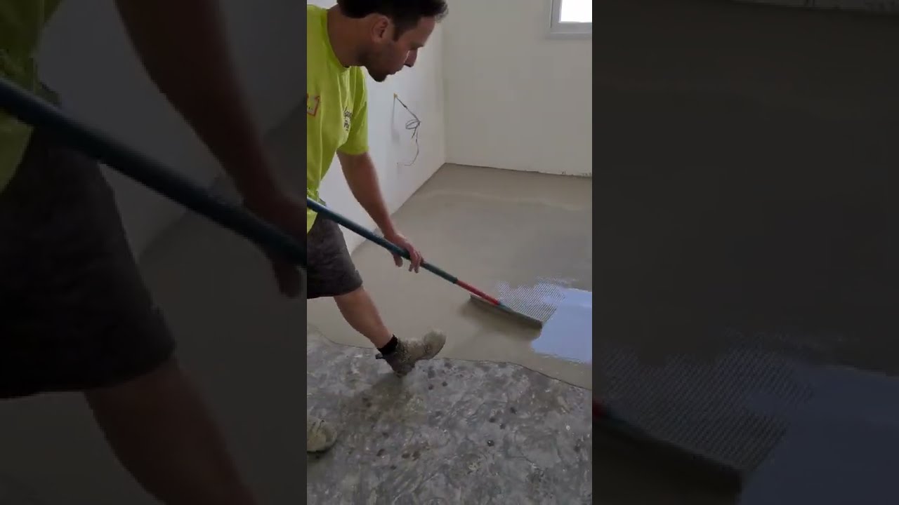 Piso perfeito com Cimento l&iacute;quido autonivelante