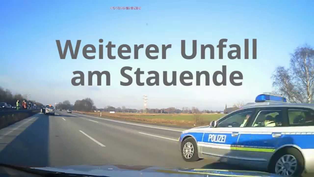 A1: Mehrere Unfälle am Stauende - Unfall auf linker Spur | Nothilfe (06.02.2015)