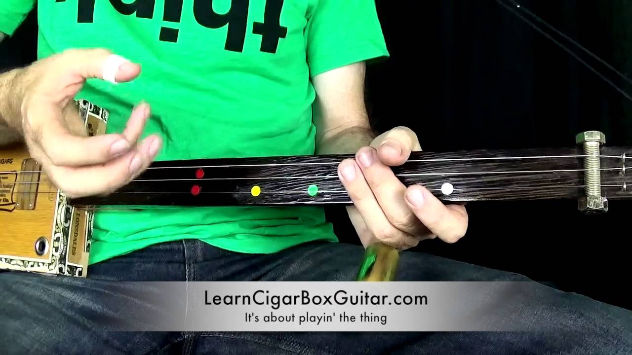 How To Play a Blues Shuffle on a Cigar Box Guitar