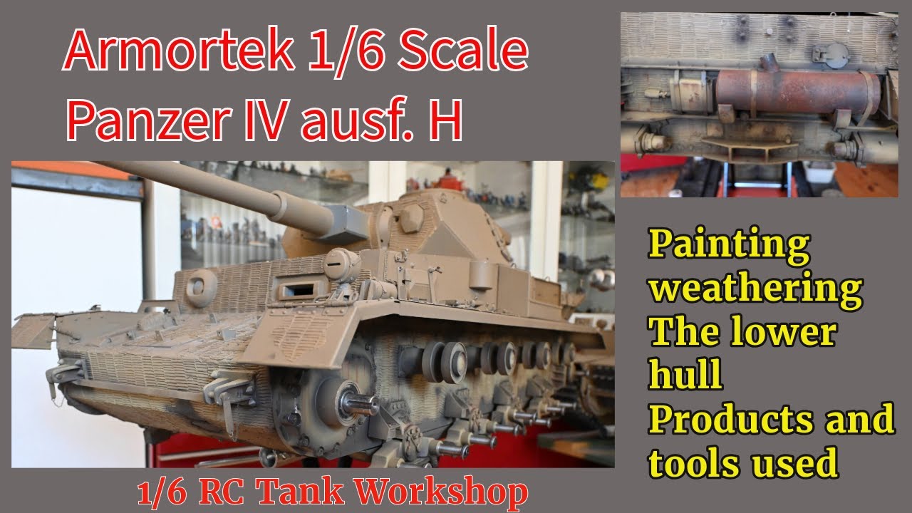 Armortek 1/6 scale RC Panzer IV .( Part 3) Painting and weathering the lower hull using airbrush
