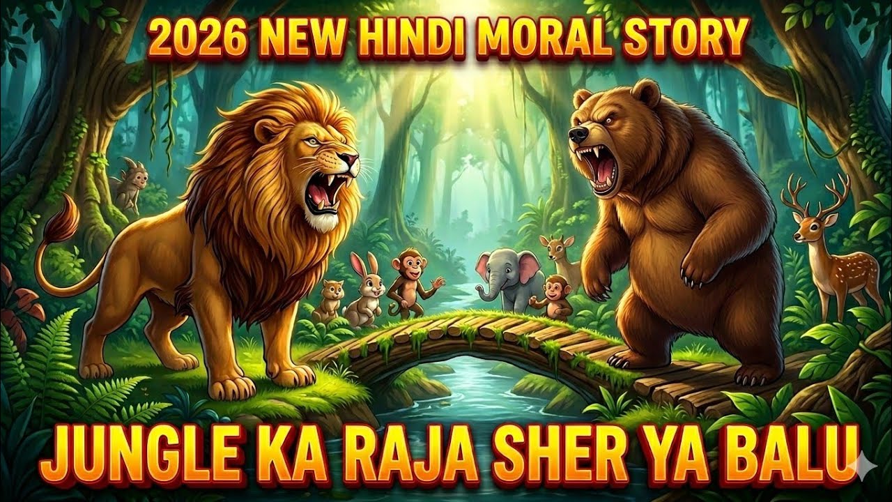 Jungle Ka Raja: Sher Ya Bhalu - 2026 Hindi moral story
