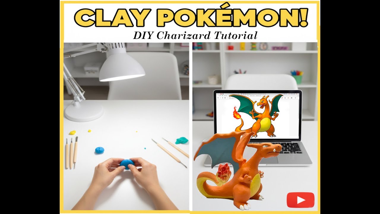How to Make Charizard from Clay 🟡  | ಸುಲಭ Easy Pokémon Clay Art Tutorial ಕ್ಲೇ ಆರ್ಟ್ ಟ್ಯುಟೋರಿಯಲ್