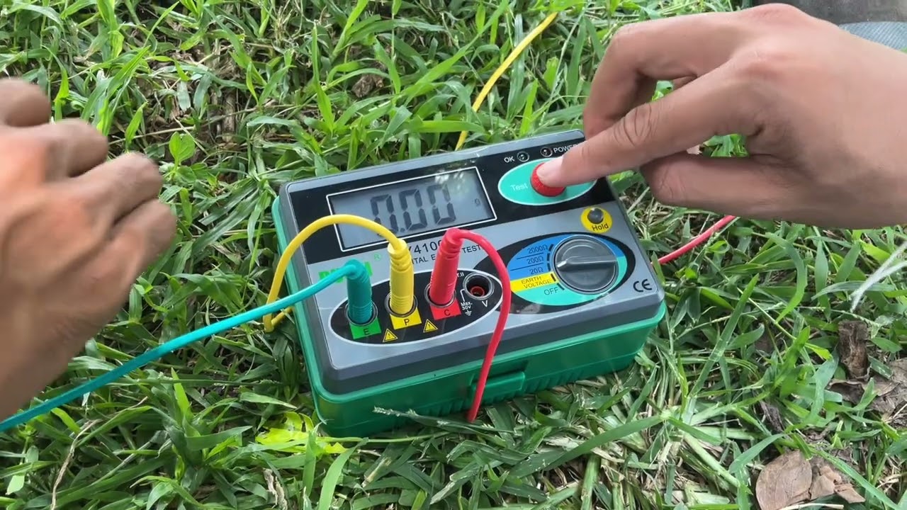 การติดตั้งหลักดินและทดสอบวัดค่าความต้านทานหลักดิน earth ground tester