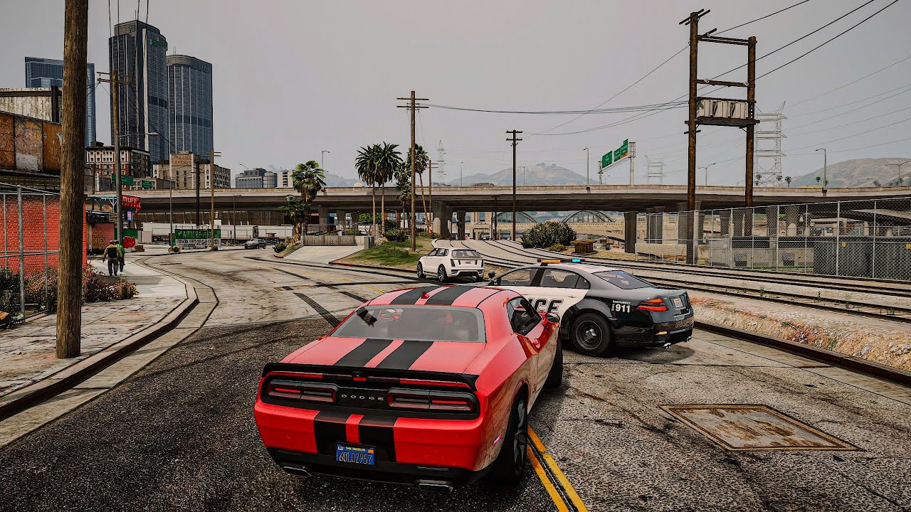 GTA 5 - Real Life Los Angeles Graphics Mod / Natural Vision Evolved / Raw 10min Gameplay