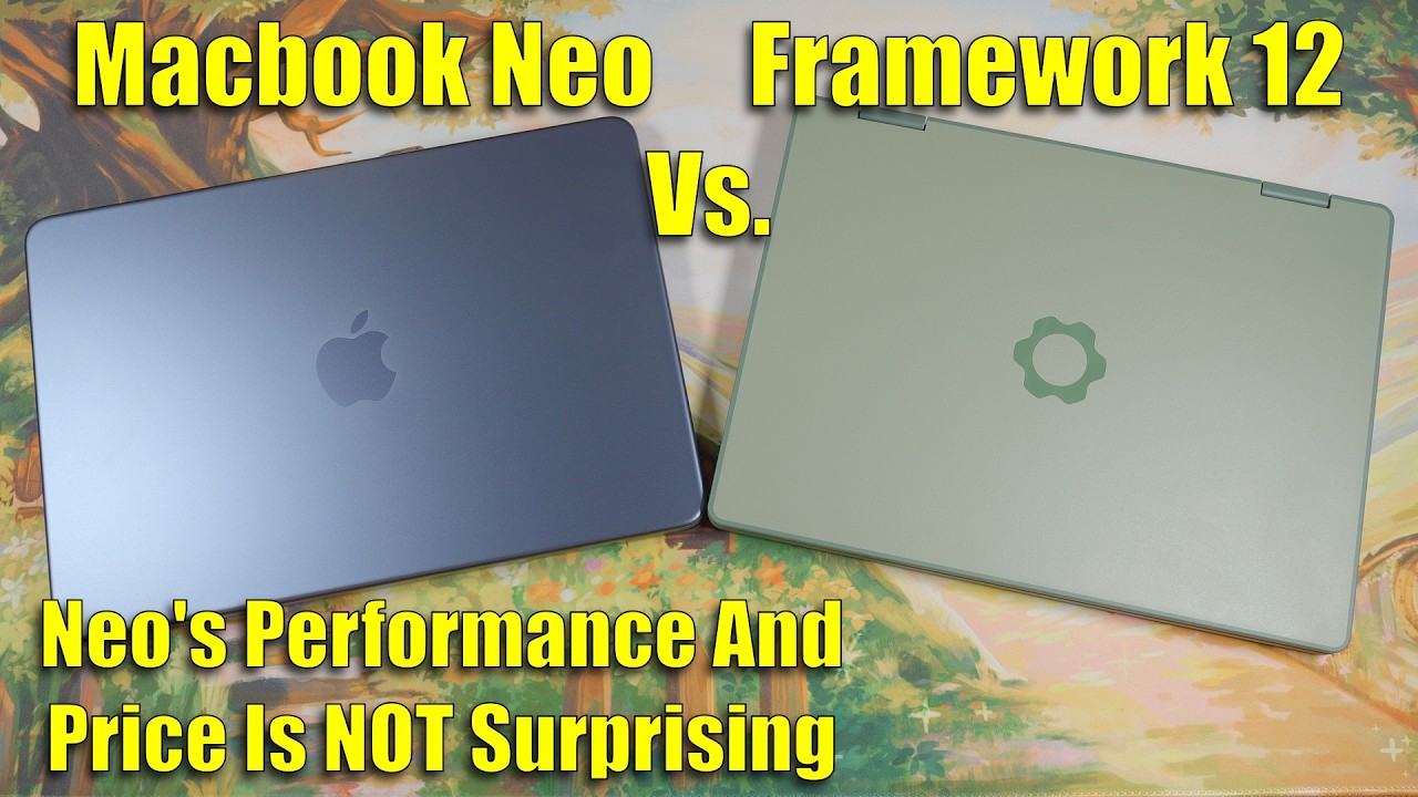Framework 12 против MacBook Neo &mdash; кардинально разные, но удивительно похожие.