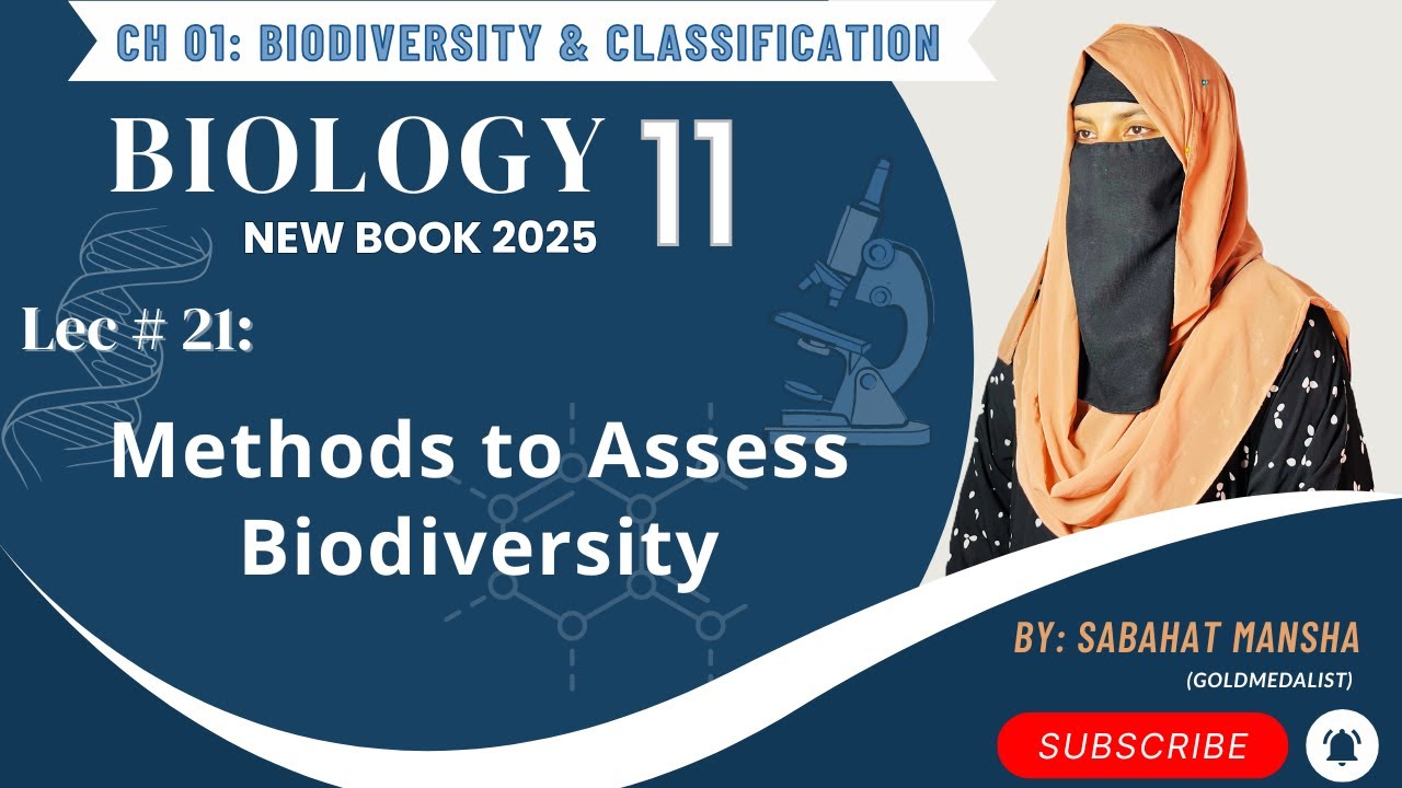 Methods to Assess Biodiversity | 11th Class Biology New Book 2025 | Chapter 1 | Lecture 21