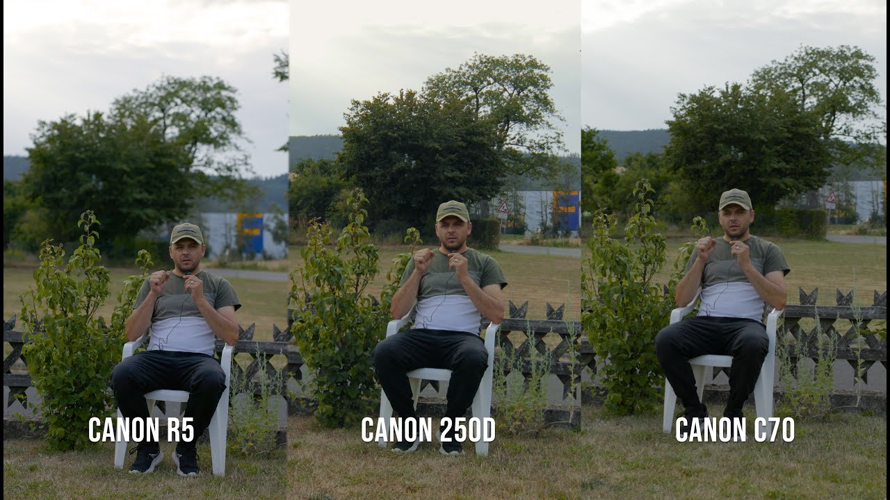 Canon C70 vs Canon R5 vs Canon 250d / video quality & color Test