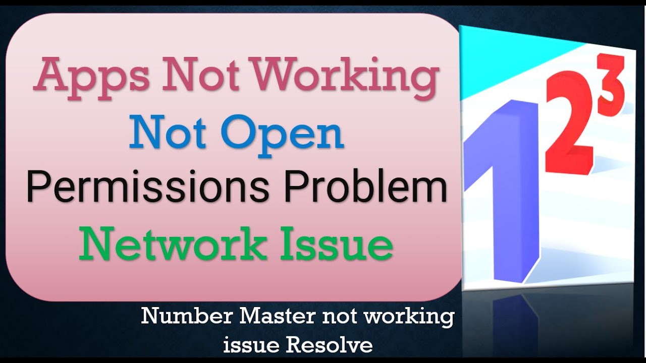 Number Master app not open /not working / slow processing