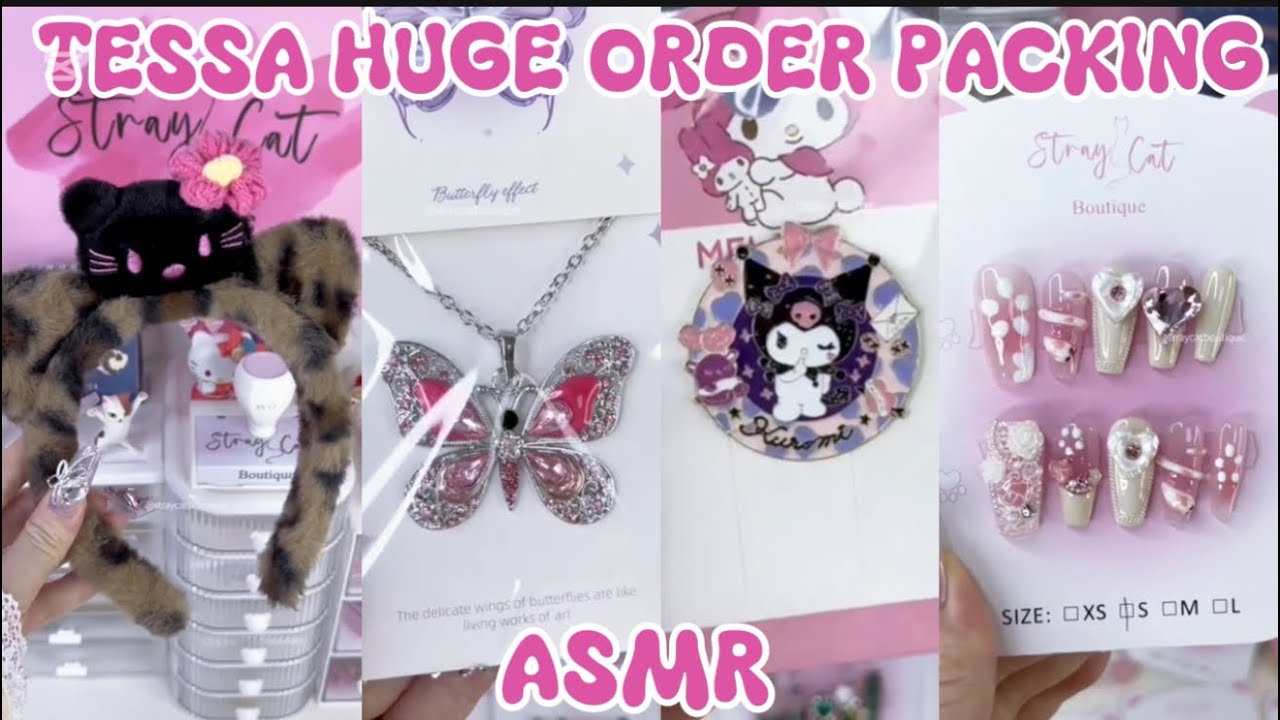 TESSA HUGE ORDER PACKING 😻✨(ASMR)||SMALL BUSINESS 