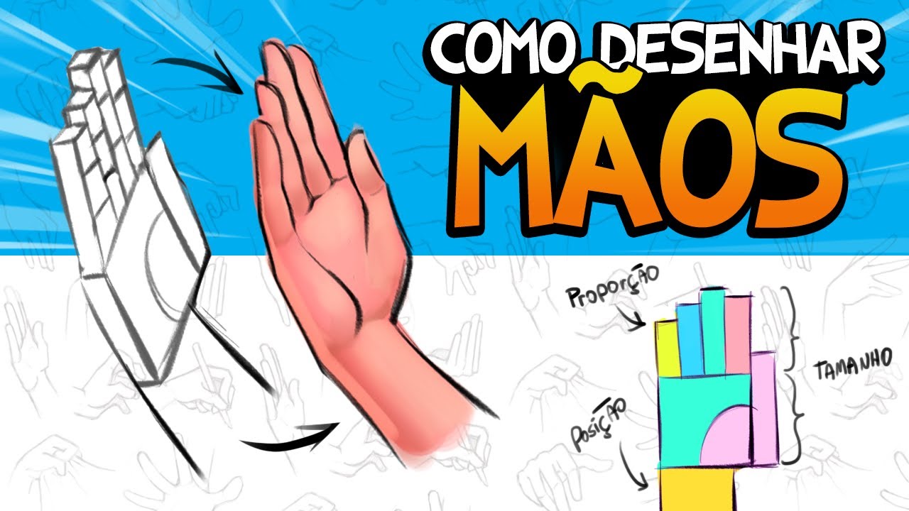 APRENDA A DESENHAR MÃOS DEFINITIVAMENTE!