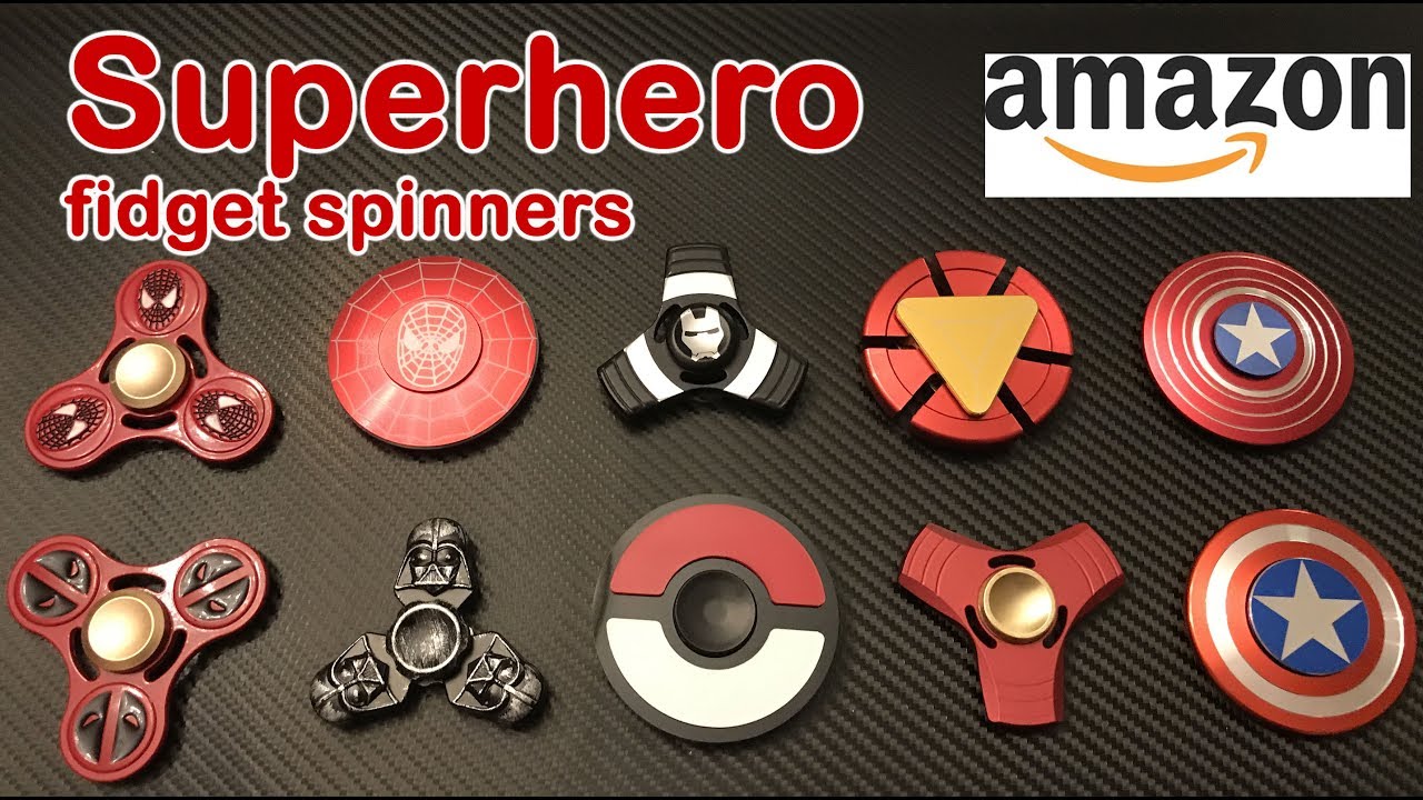 TOP 10 Superhero Fidget Spinners on Amazon (Spiderman/Iron Man/Capt. America/Darth Vader/Dealpool)