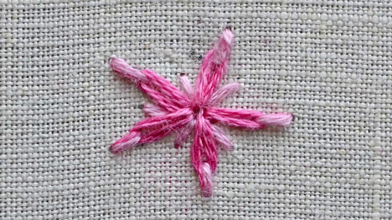 chain stitch flower embroidery tutorials