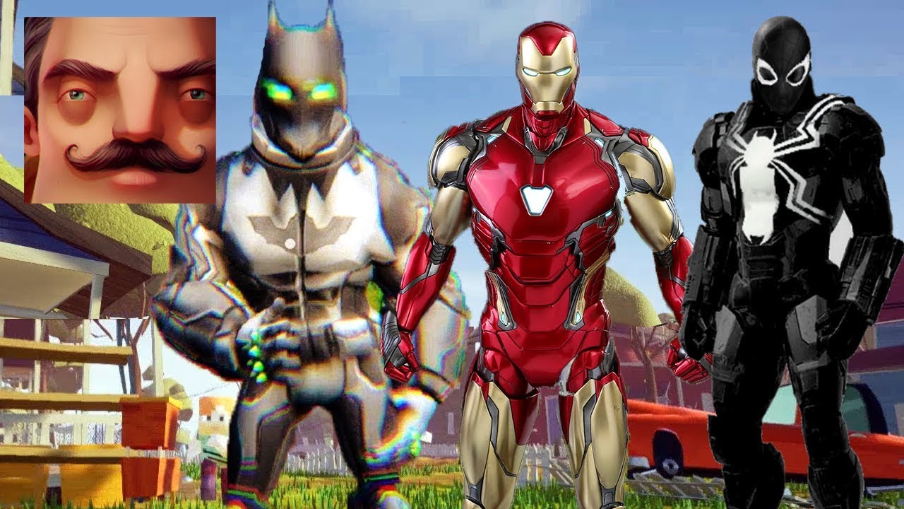 Hello Neighbor - My New Neighbor Iron Man Batman Agent Venom FULL HISTORY Gameplay Walkthrough