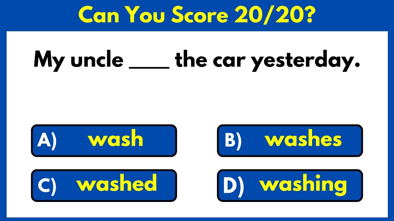 Mixed English Grammar Quiz: CAN YOU SCORE 10/10? Part 1.