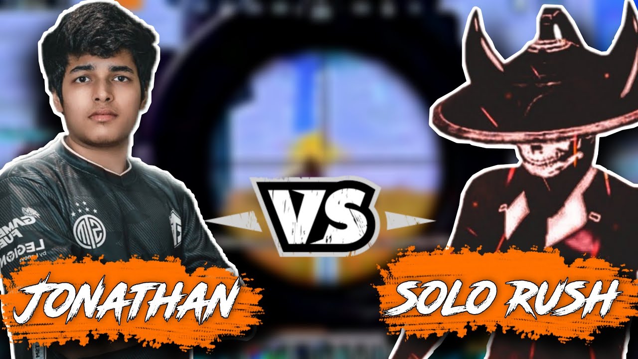 JONATHAN vs SOLO RUSH⚡| Solo Rush Rising Indian ⭐ Star PUBG Mobile Player