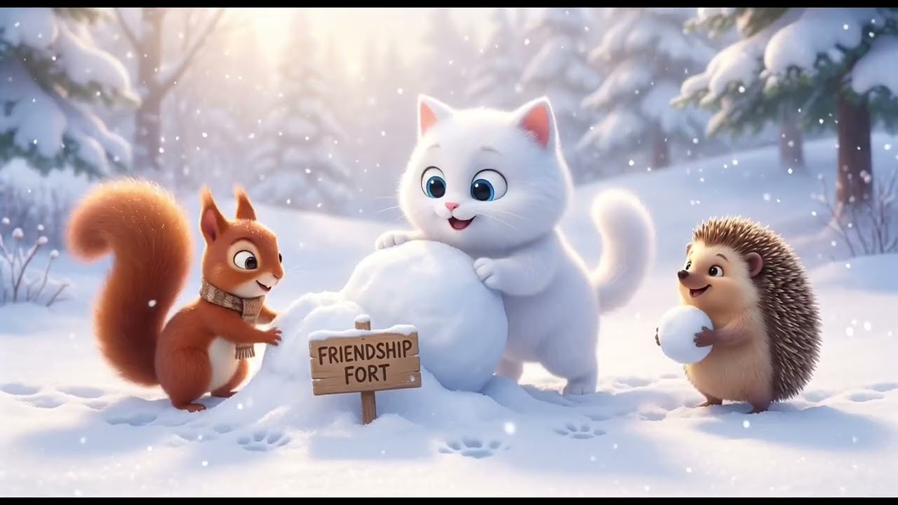 Small Pirat vs Slippery Snow 😺❄️