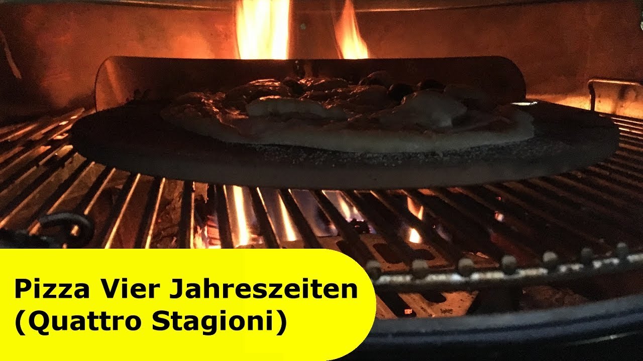 072 - Pizza quattro stagioni (Vier Jahreszeiten) │ Weber-Kugelgrill und Moesta-Pizzaring