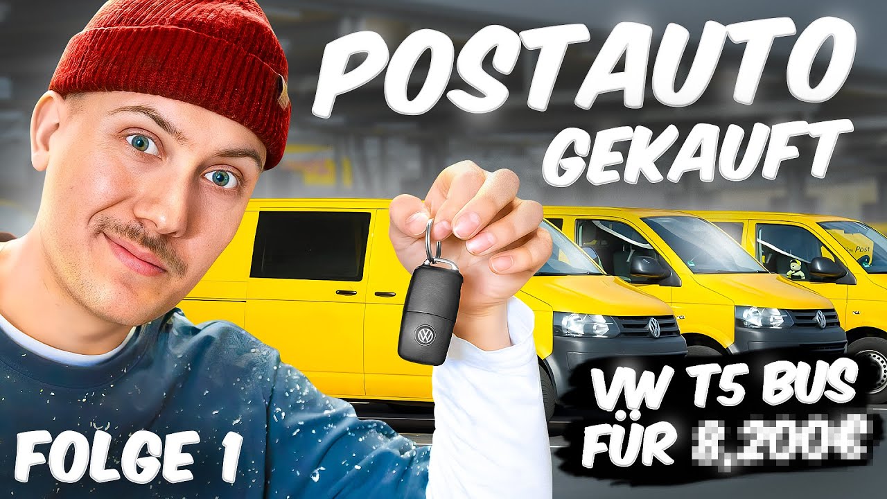 POSTAUTO VW T5 gekauft: günstiges Schnäppchen oder Schrottkarre? 💀 DHL BUS UMBAU 📦 Folge 01