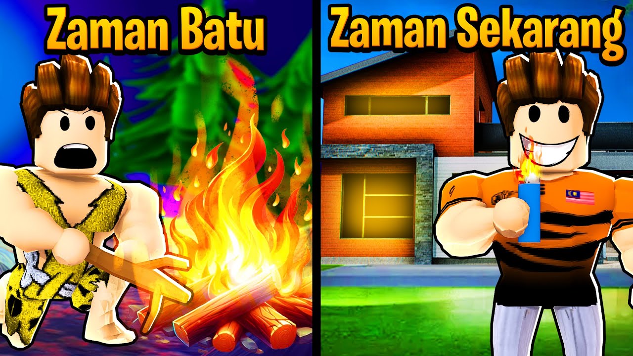 Drama Zaman Batu VS Zaman Sekarang!!! (Roblox Malaysia)