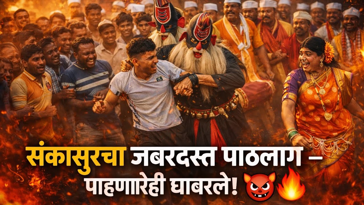 पालपेणे चा संकासुर नी केला जबरदस्त पाठलाग | गुहागर चे संकासुर 👹
