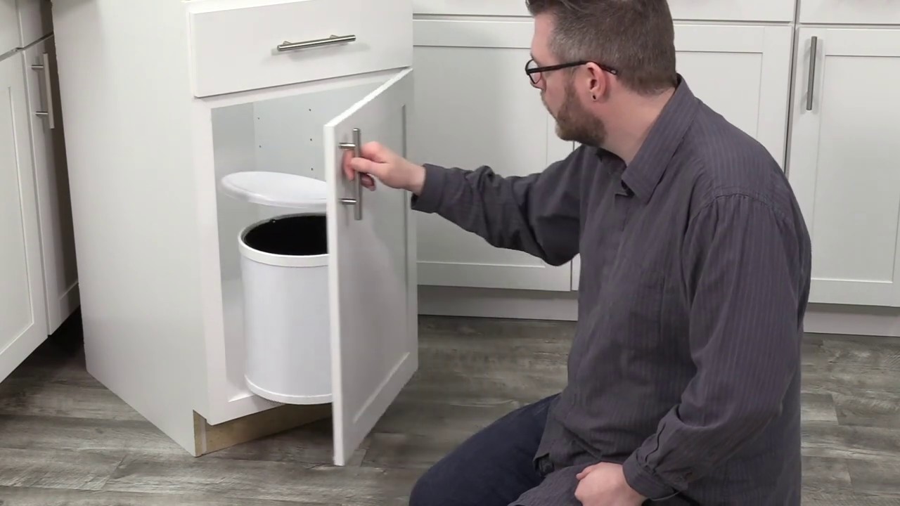 How to install a Pivot Out Trash Bin in face frame cabinets - Real Solutions for Real Life&reg;