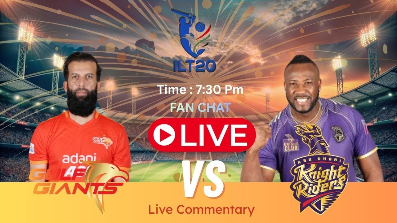 Gulf Giants Vs Abu Dhabi Knight Riders Live Match | Live Score | ILT20 Season 4