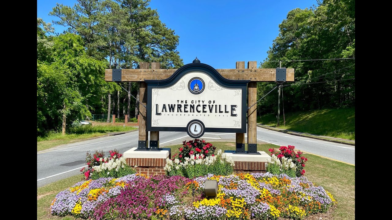 Drone footage of my hometown. Downtown, Lawrenceville, GA. Fall 2020