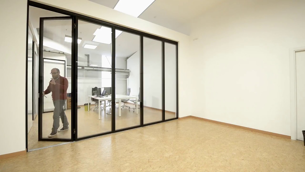 The New Wave Glazed Sliding Folding Partition