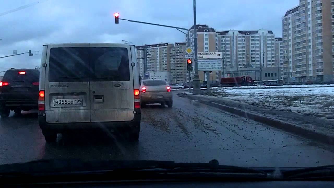 Некрасовка - Дзержинский / Nekrasovka - Dzerzhinskiy Town 5/01/2012 (timelapse 5x)