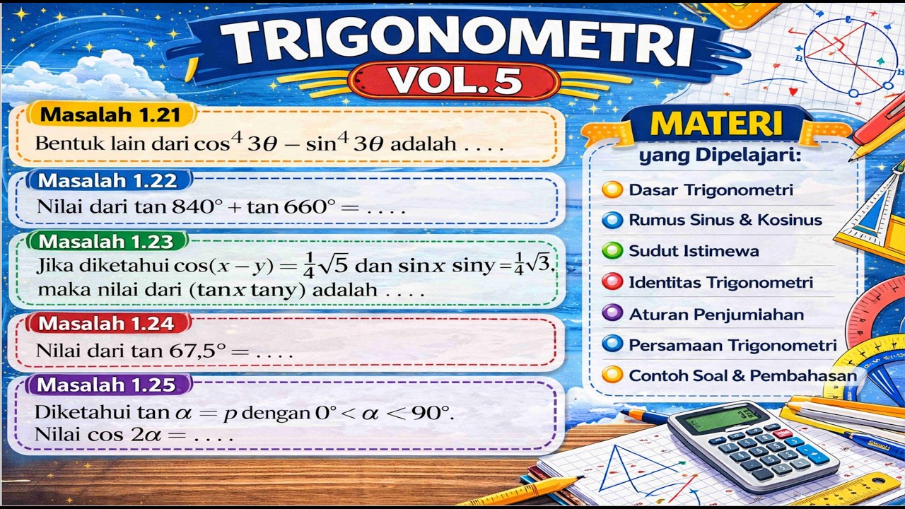 🔥TRIGONOMETRI Vol. 5 | Soal sudut paruh gampang juga ternyata!!!!!!!!!!! 🔥🔥🔥🔥🔥🔥🔥