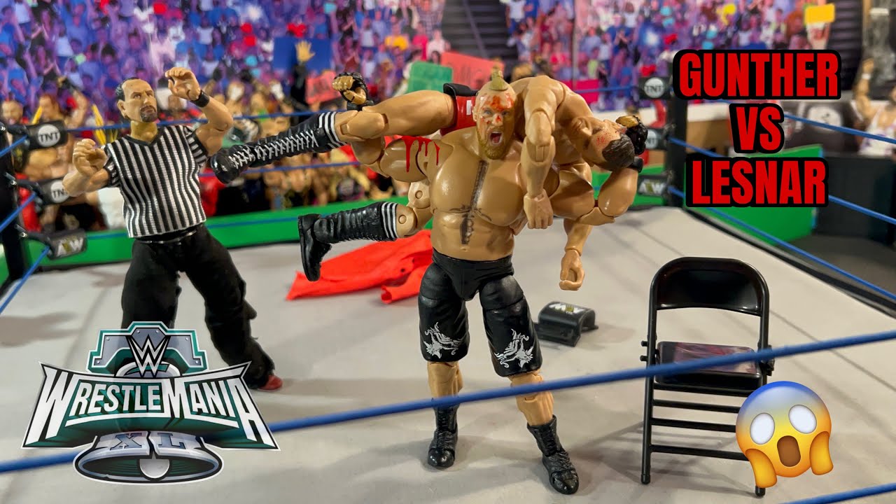 GUNTHER VS BROCK LESNAR┃WRESTLEMANIA WWE ACTION FIGURE MATCH┃PHW WRESTLEMANIA NIGHT 1┃