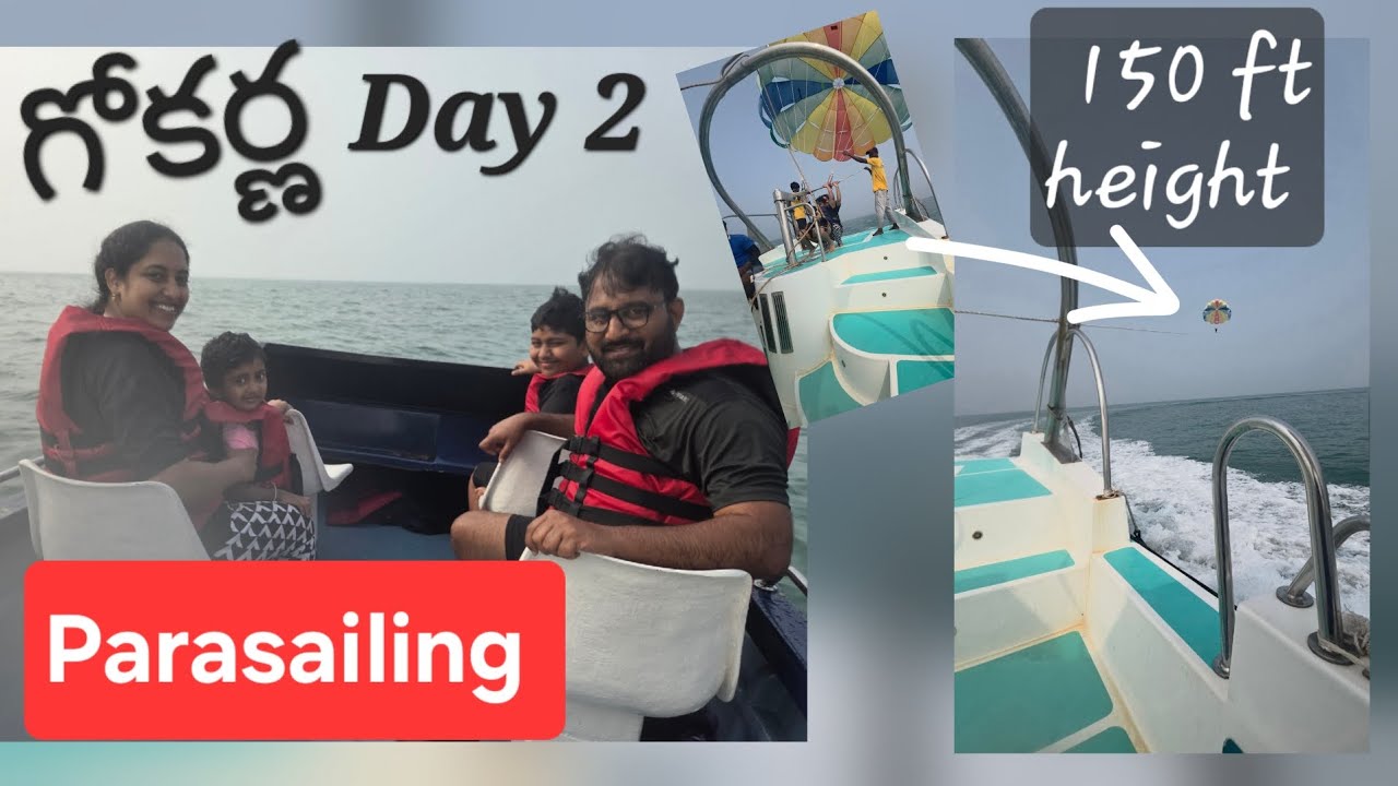 GOKARNA Day 2 (Parasailing & speedboat) #Gokarna #beach