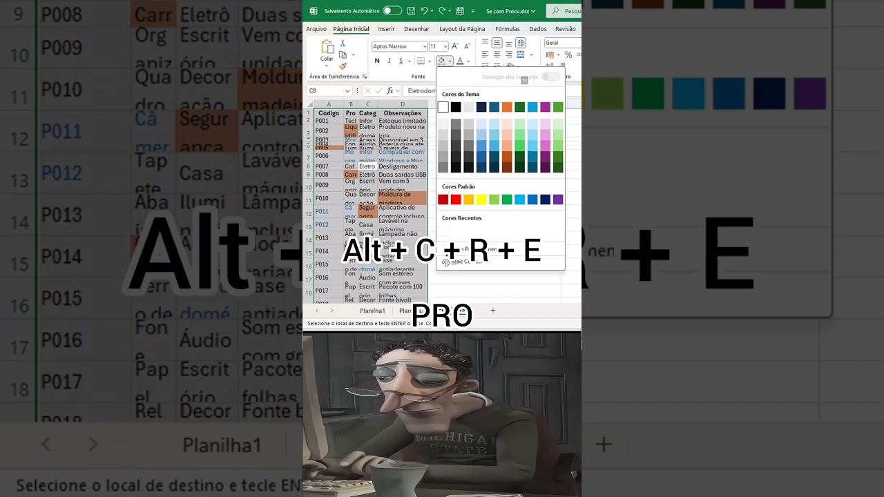 M&eacute;todos R&aacute;pidos do Excel para Reorganizar Planilhas com Teclas de Atalho