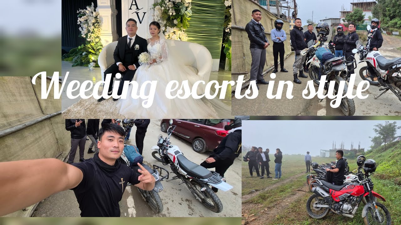Escorting the wedding  in style Trinity bikers club first Escort kohima Nagaland bikers