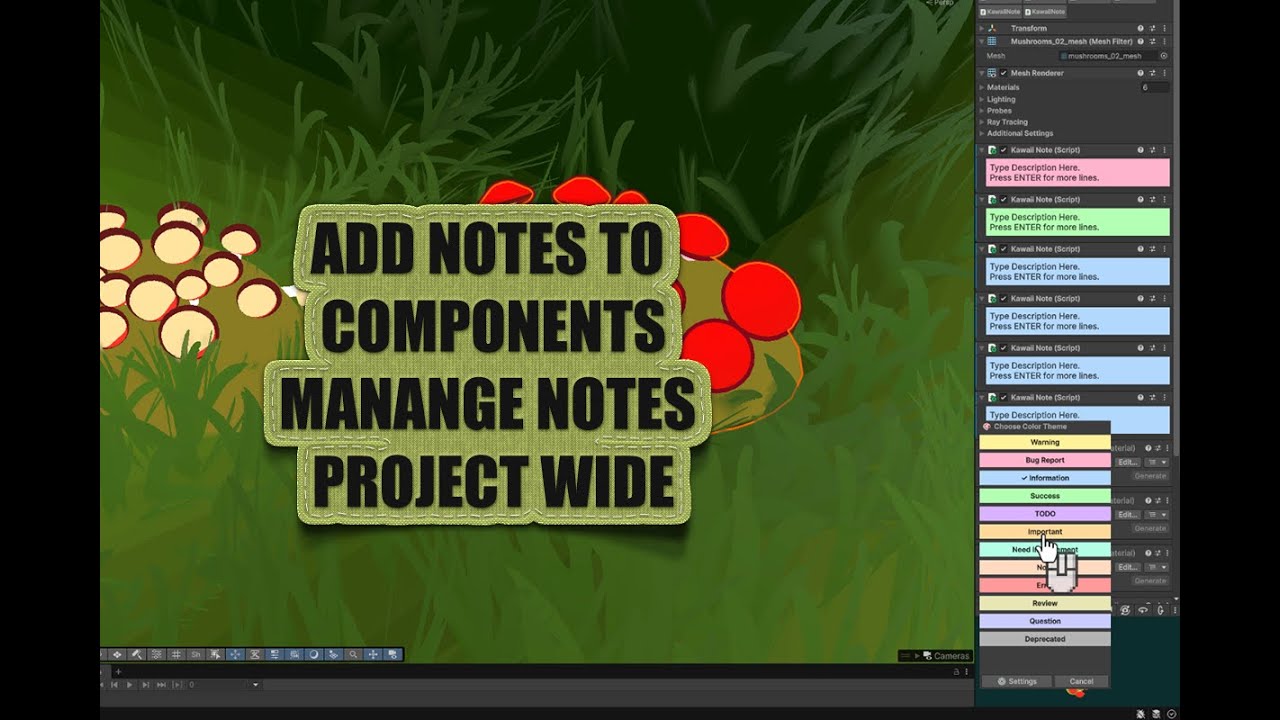 Kawaii Notes for Unity3d