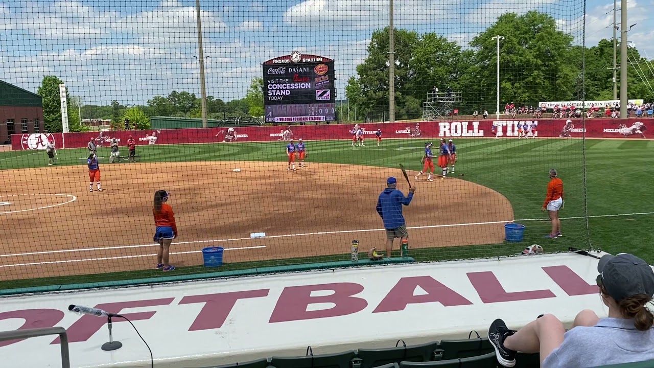 Florida Gators Softball pre-game infield warm up - May 2021