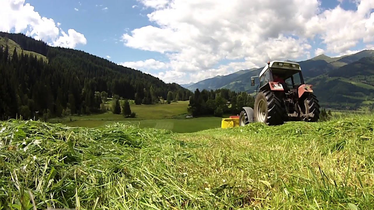 Steyr 975 mit Pöttinger bei der Heuernte