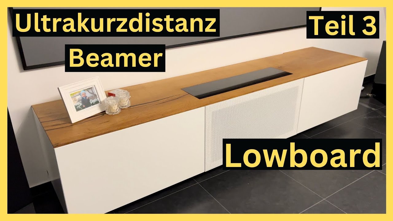 Lowboard für einen Ultrakurzdistanz Beamer, Teil 3. Kreativ Wood