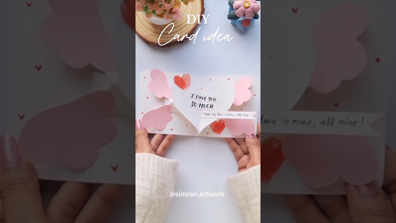 DIY Valentine's card ideas😍 #diy #shorts #fyp  #ytshorts #viral #trending #cards