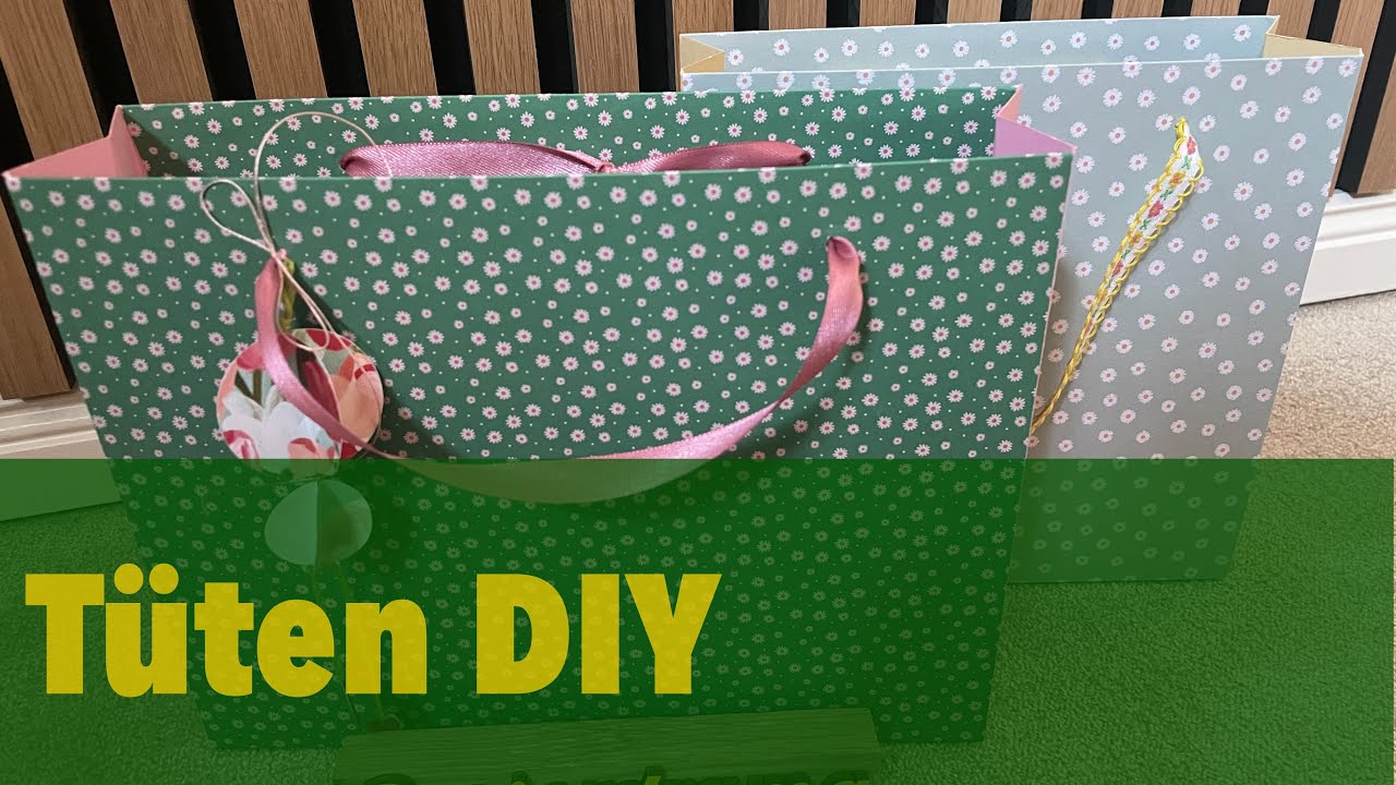 Anleitung stabile Geschenktüte basteln | mit Papier von Action  | DIY in cm | Papierdrama 😍🐰