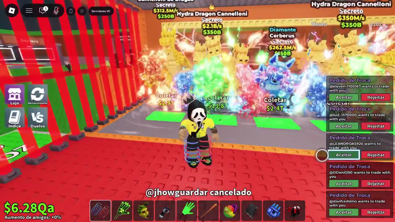 Roube um Brainrot 😂 TRADE na maquina