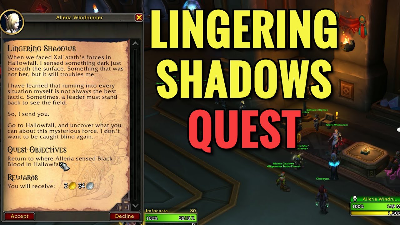 Lingering Shadows Quest (WoW TWW)