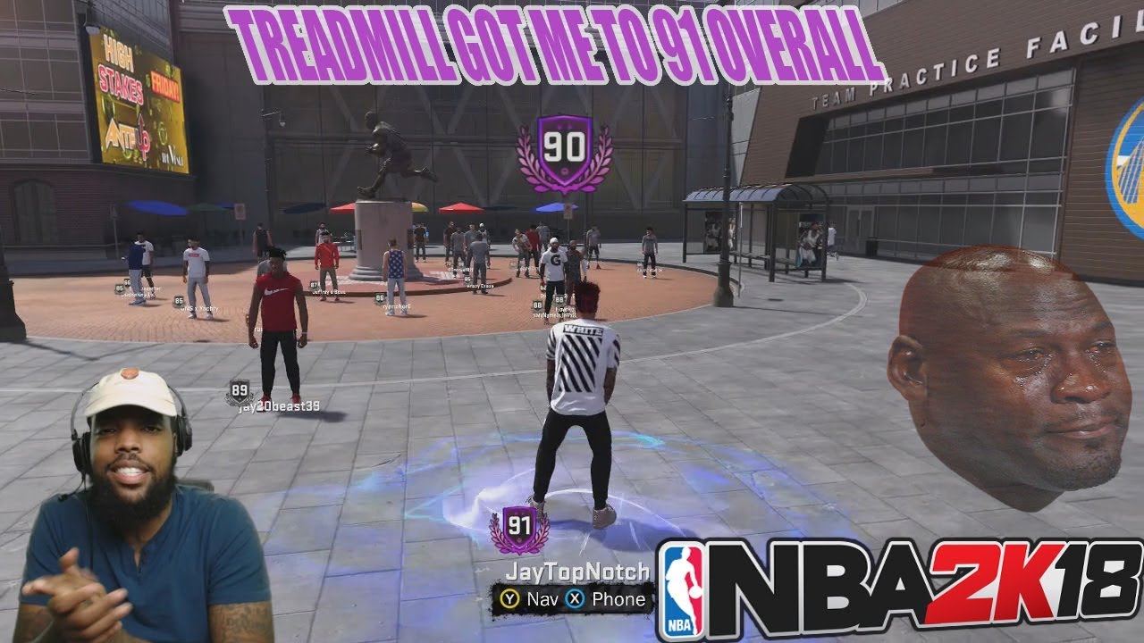 I GOT TO 91 OVERALL BY RUNNING ON TREADMILL!💯 *NOT CLICKBAIT* | NBA 2k18 99 OVERALL GRIND