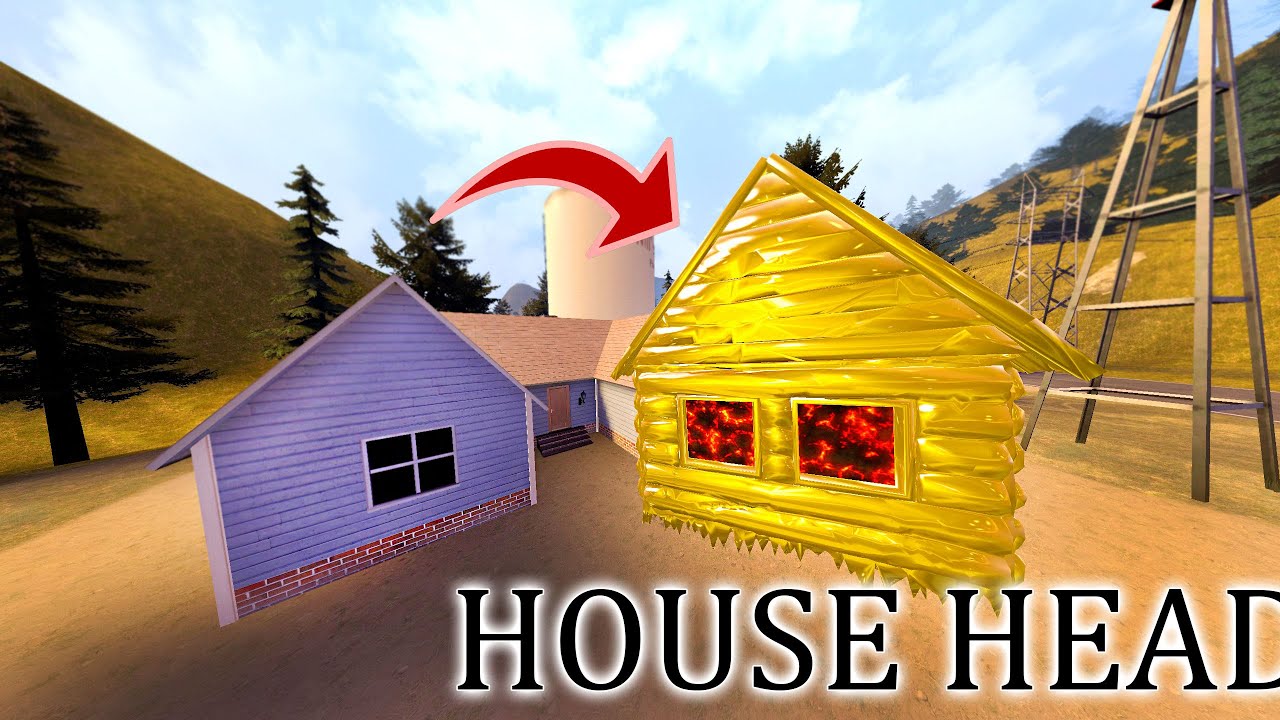 HOUSE (original) Character transformation (non-violent) GOLD HOUSE HEAD MOD REVIEW #garrysmod