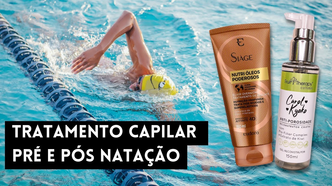 💦TRATAMENTO CAPILAR PRÉ E PÓS NATAÇÃO, PISCINA & PRAIA para cabelo ressecado e poroso