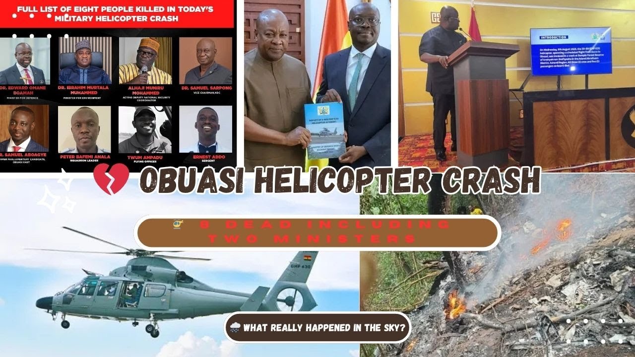 Moments Before the Obuasi Helicopter Crash 💔 | 8 Lives Lost Including Ministers | August 6 Report