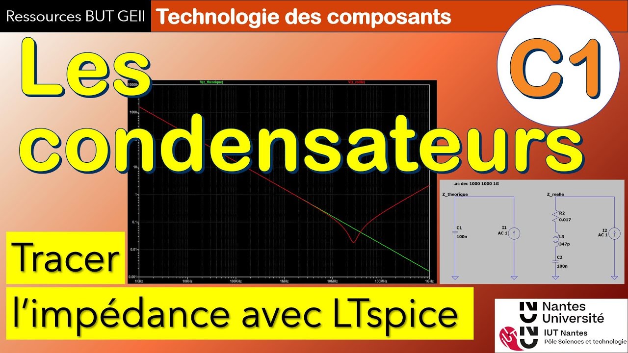 Les condensateurs : Tracer l'impédance d'un dipôle en fonction de la fréquence avec LTspice
