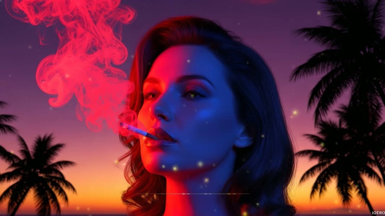 Neon Noir Cinematic Portrait Red Light | Smoky Night Mood Aesthetic Visual Background